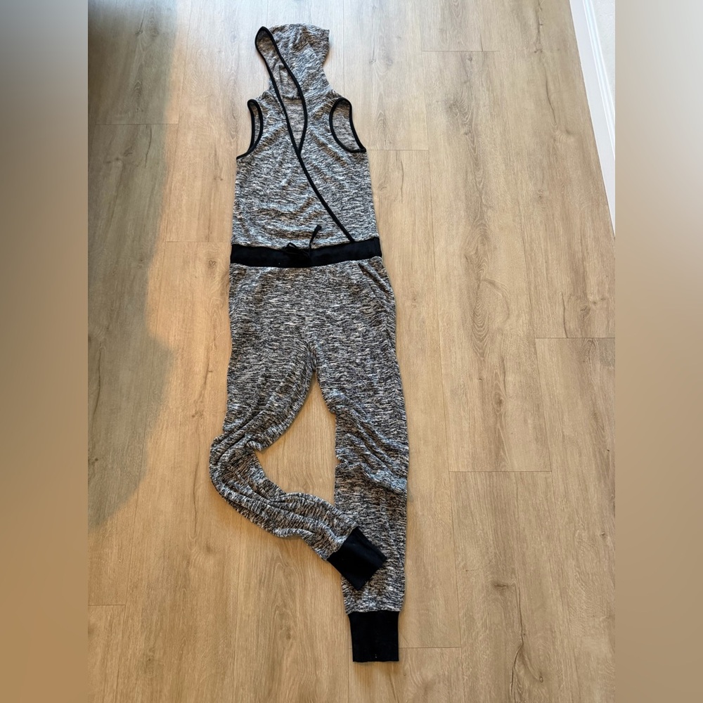 Gray Hooded Women's Jumpsuit size medium